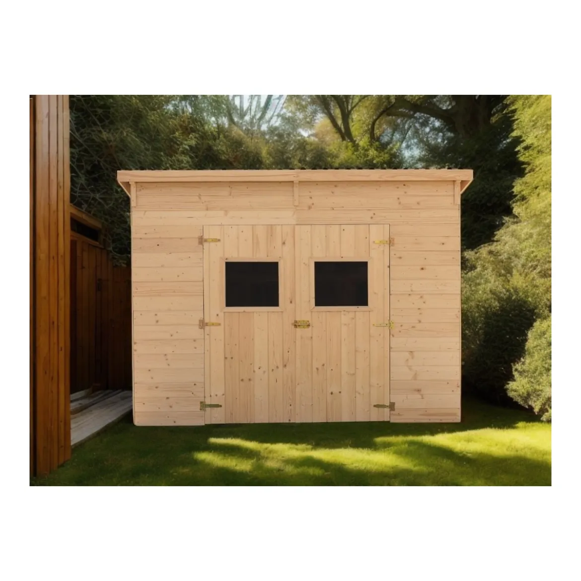 Casetta 2.8x2 in Legno Pannelli 16 mm Senza Pavimento Attrezzi Rimessa Giardino