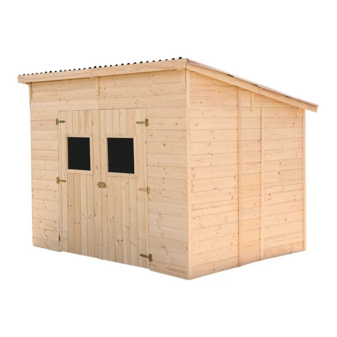 Casetta 2.8x2 in Legno Pannelli 16 mm Senza Pavimento Attrezzi Rimessa Giardino