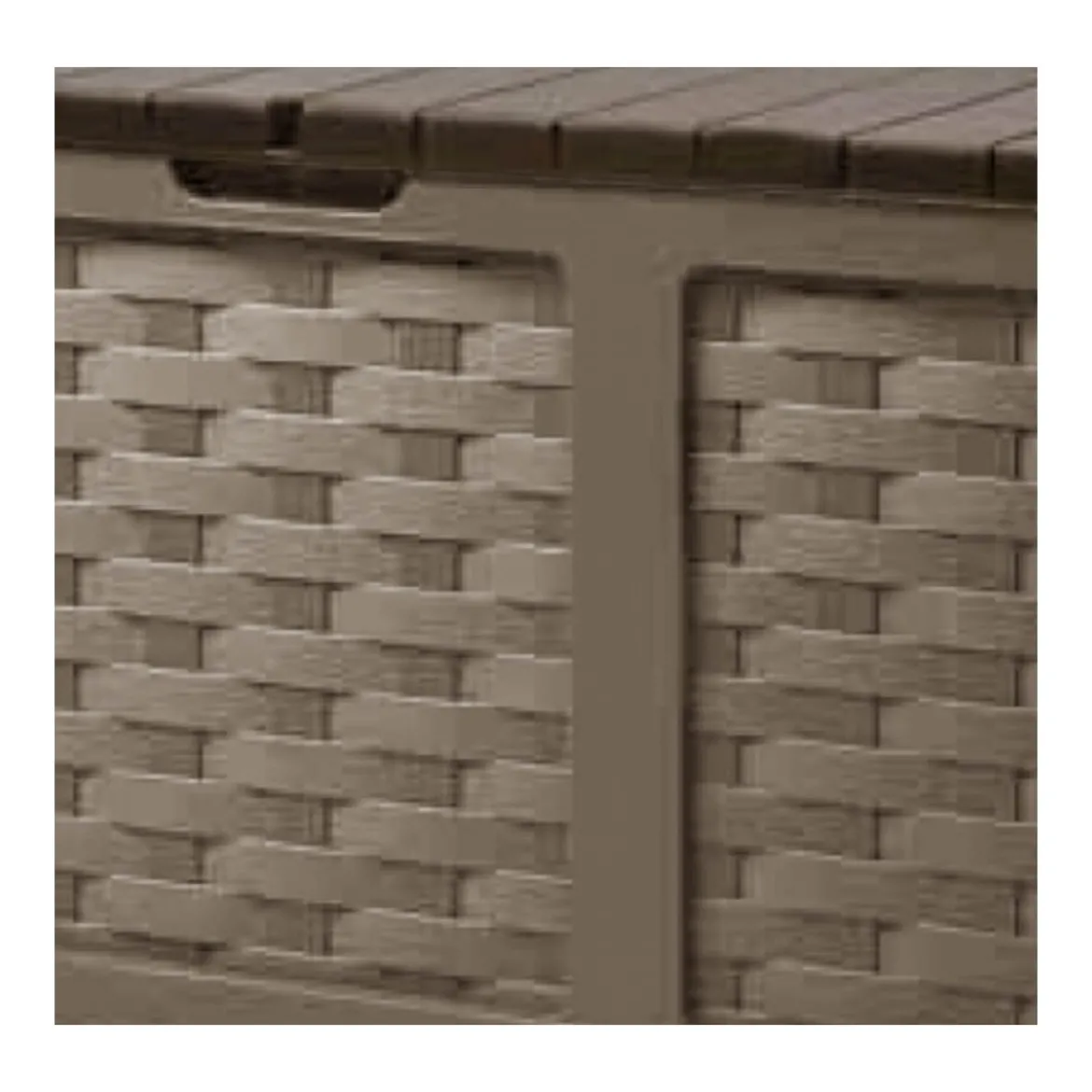 Cassapanca Baule in Plastica Rattan Marrone 157,5 x 75 x 63,5 cm