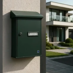 Cassetta Postale da Esterno Grigio Acciaio Zincato con Tetto Apribile