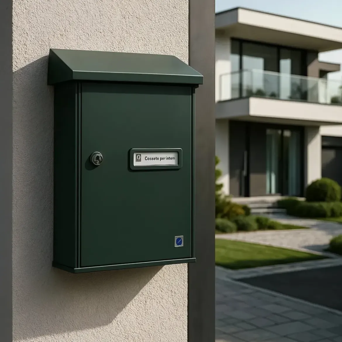 Cassetta Postale da Esterno Grigio Acciaio Zincato con Tetto Apribile