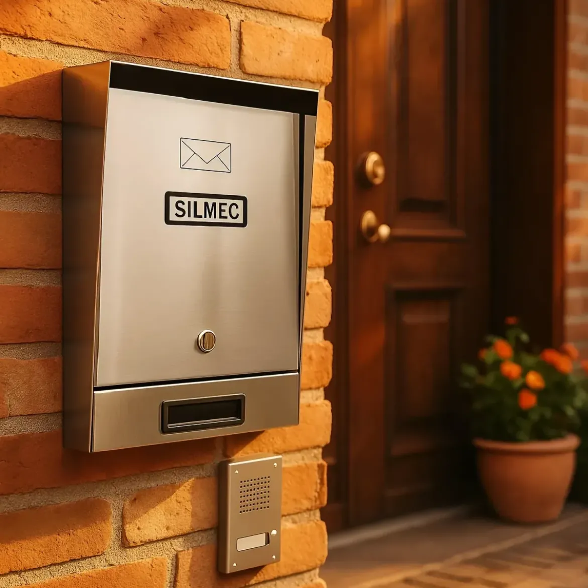 Cassetta Postale Inox con Tetto Apribile e Imbocco Frontale per Esterno