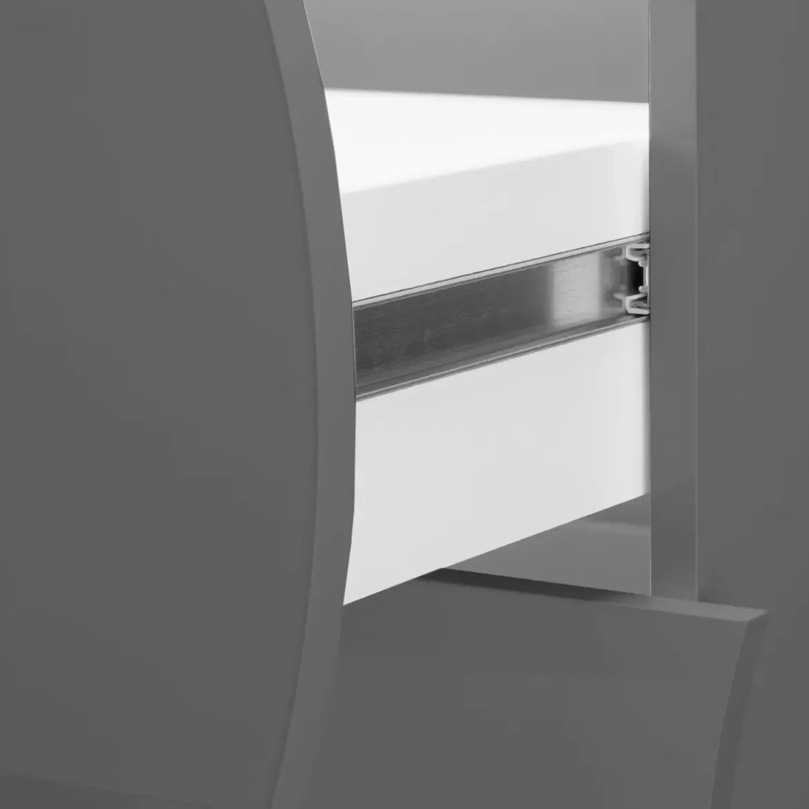 Cassettiera Madia con 6 Cassetti 150 cm in Legno Antracite Opaco