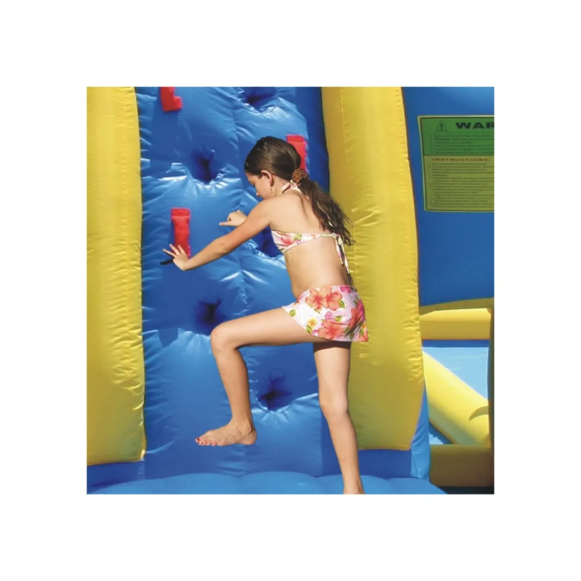 Castelli Gonfiabili per Bambini Acquatico 3 Scivoli Canestro Vasca Giochi Acqua