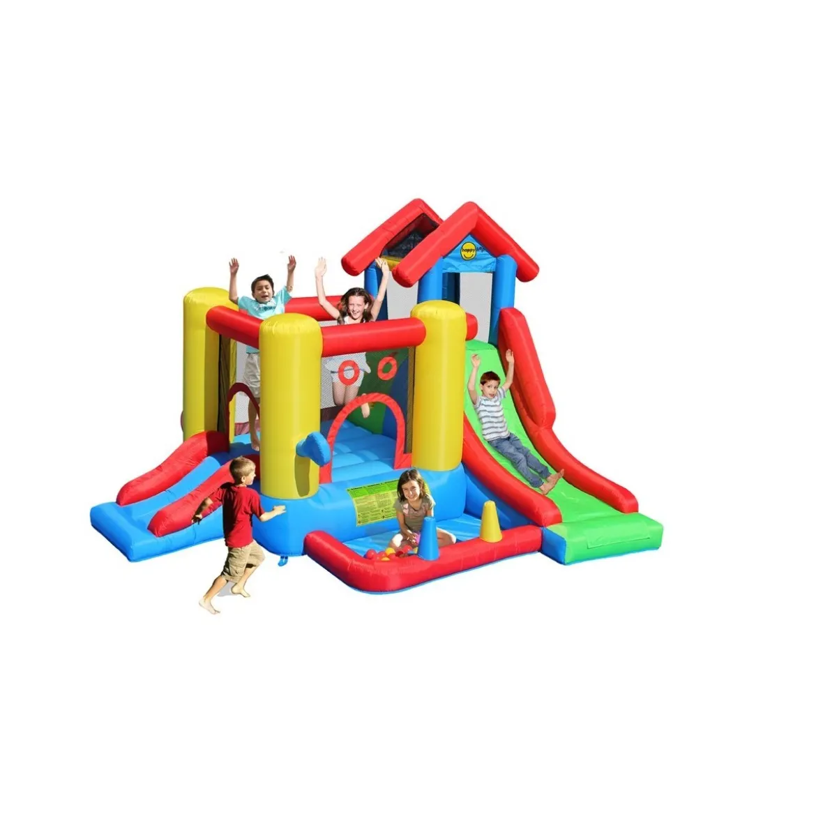 Castello Gonfiabile Gigante Bambini Gioco Scivolo Saltarello Tappeto Elastico