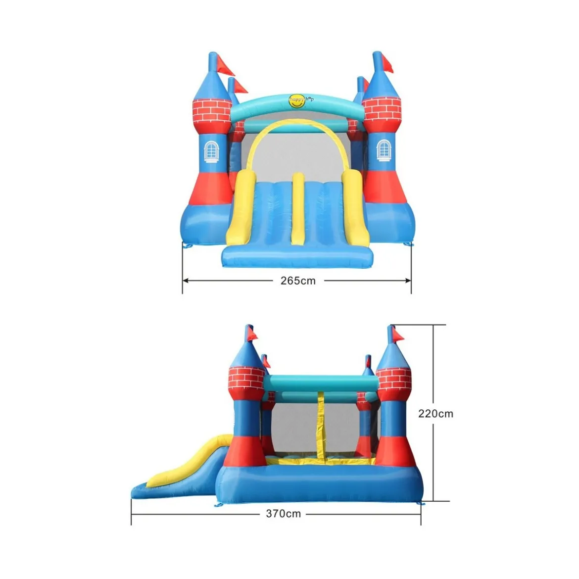Castello Gonfiabile Grande Scivolo Doppio Gioco per Bambini Tappeto Saltarello