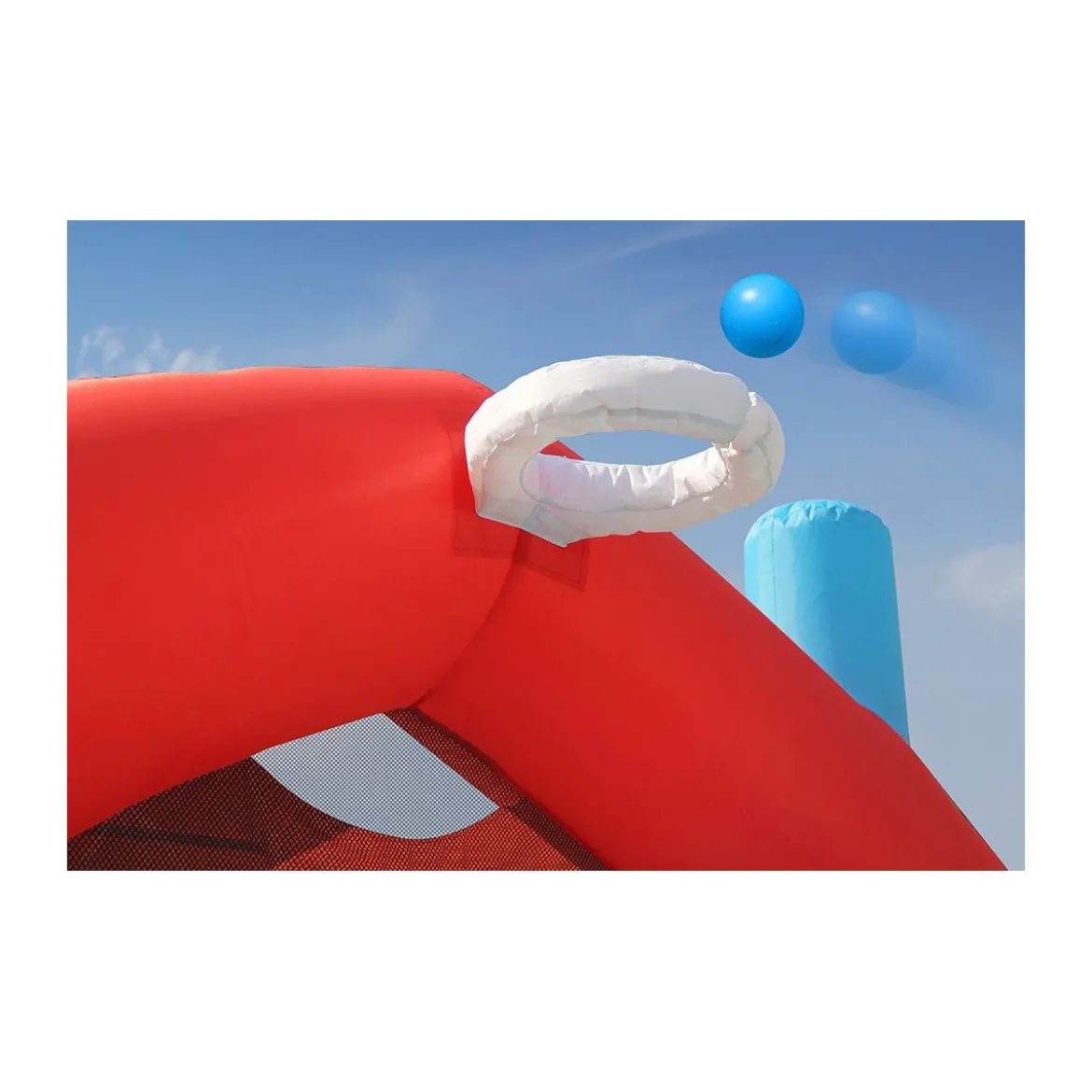 Castello Gonfiabile per Bambini Tappeto con Scivolo Feste Compleanno Motore Aria