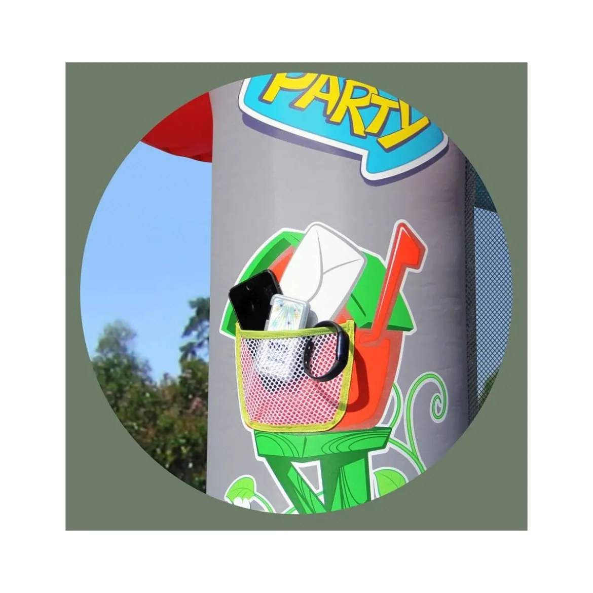 Castello Gonfiabile per Bambini Tappeto con Scivolo Feste Compleanno Motore Aria
