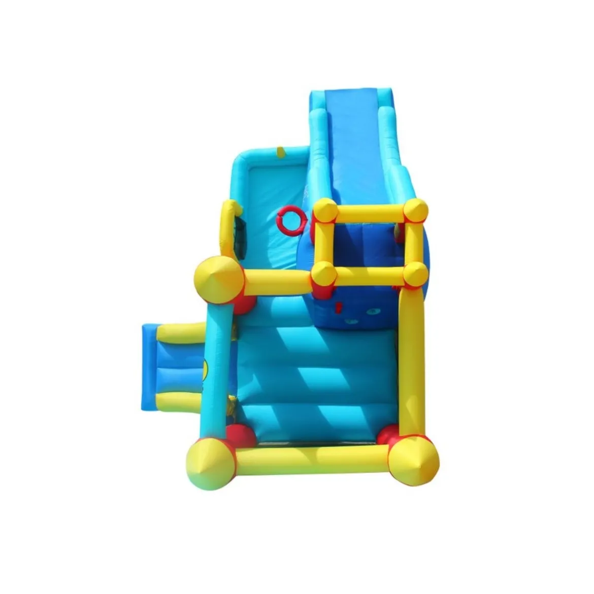Castello Gonfiabile per Bambini Saltarello 2 Scivoli Vasca Palline Motore Aria