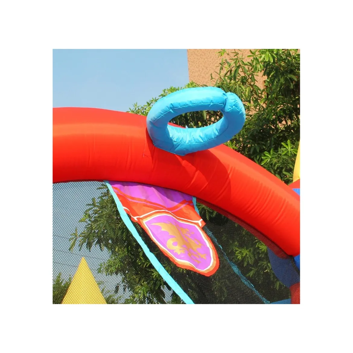 Castello Gonfiabile per Bambini con Scivolo Draghetto Salterello Vasca Palline