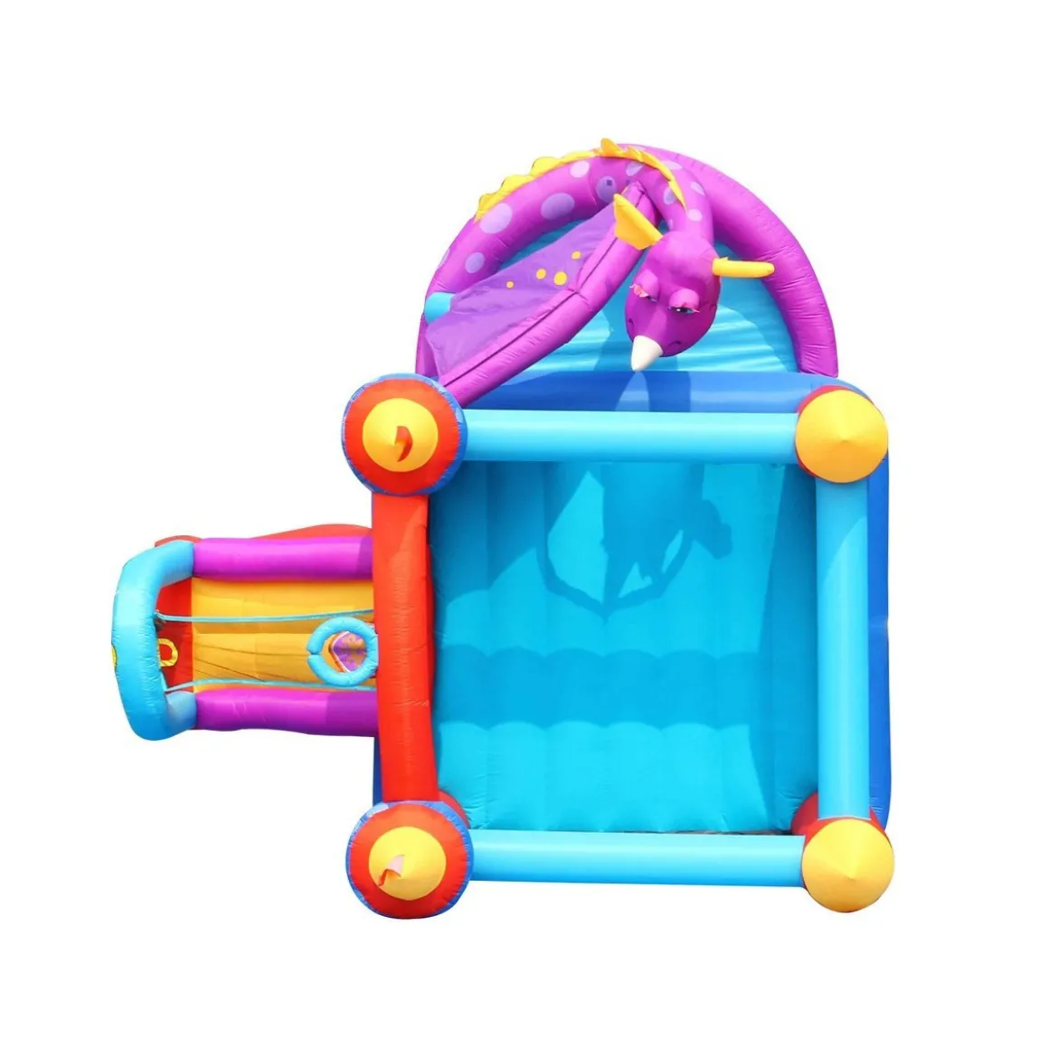 Castello Gonfiabile per Bambini con Scivolo Draghetto Salterello Vasca Palline