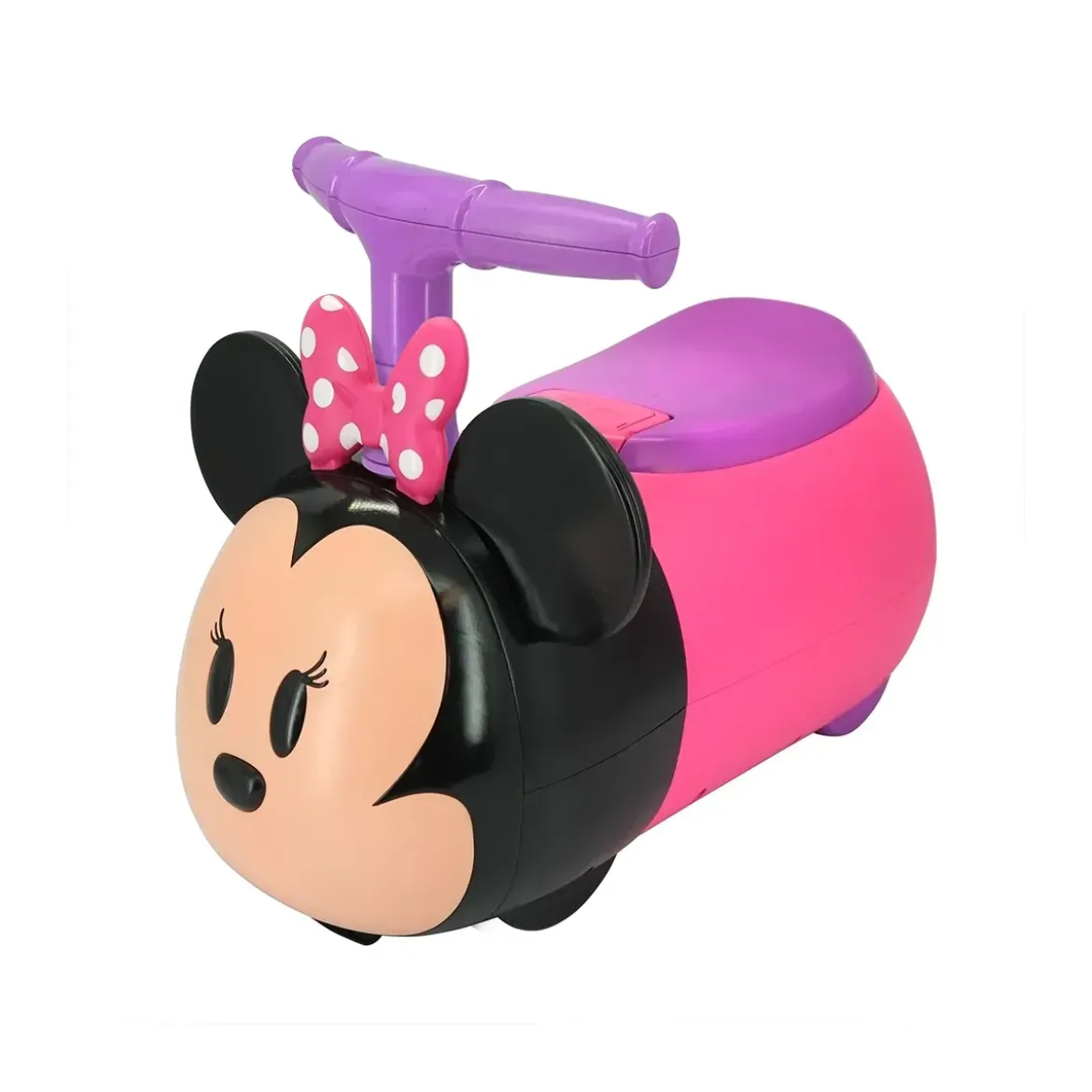 Cavalcabile per Bambini Minnie Rosa con Suoni Luci e Vano Portaoggetti