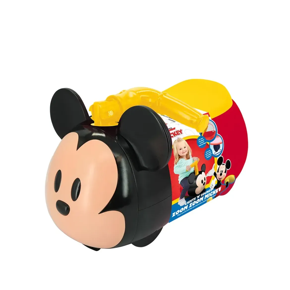 Cavalcabile per Bambini Topolino con Suoni Luci e Portaoggetti Rosso