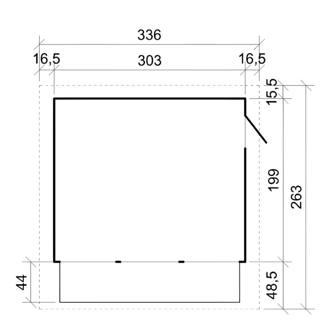 Chiosco con 3 Finestre Casetta in Legno 3x2 a Pannelli da Spiaggia Bar