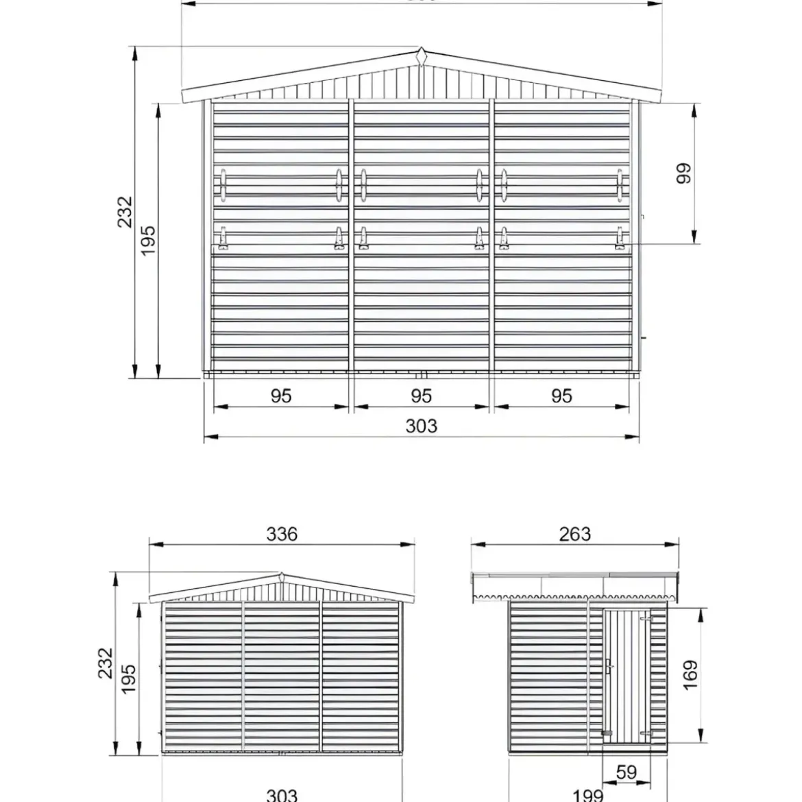Chiosco con 3 Finestre Casetta in Legno 3x2 a Pannelli da Spiaggia Bar