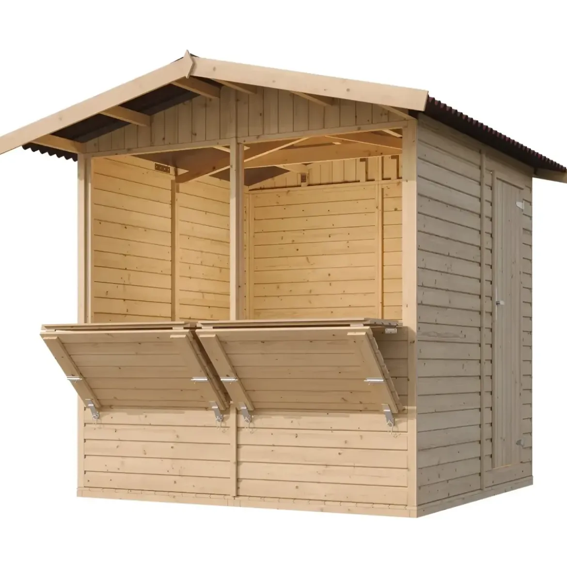 Chiosco in Legno 2x2 Bar da Spiaggia Giardino Casetta Finestra Basculante