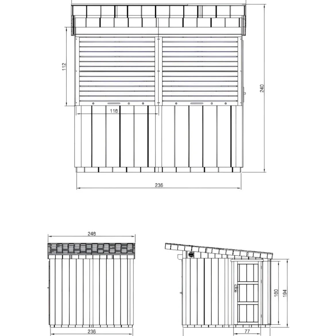 Chiosco in Legno 2x2 m Miele a Pannelli LP SmartSide Fiere Mercatini
