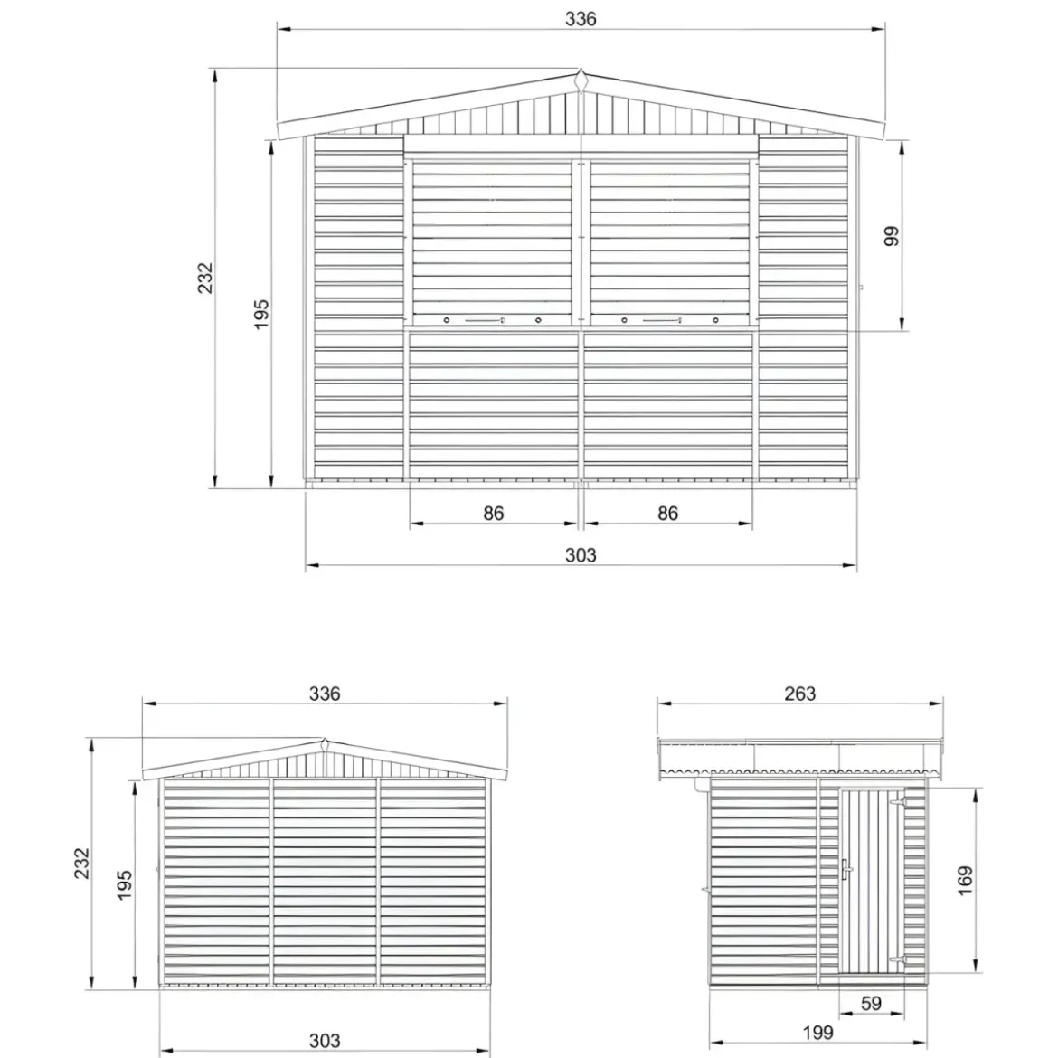 Chiosco in Legno 3x2 m per Mercatini Fiere Vendite a Pannelli in Pino