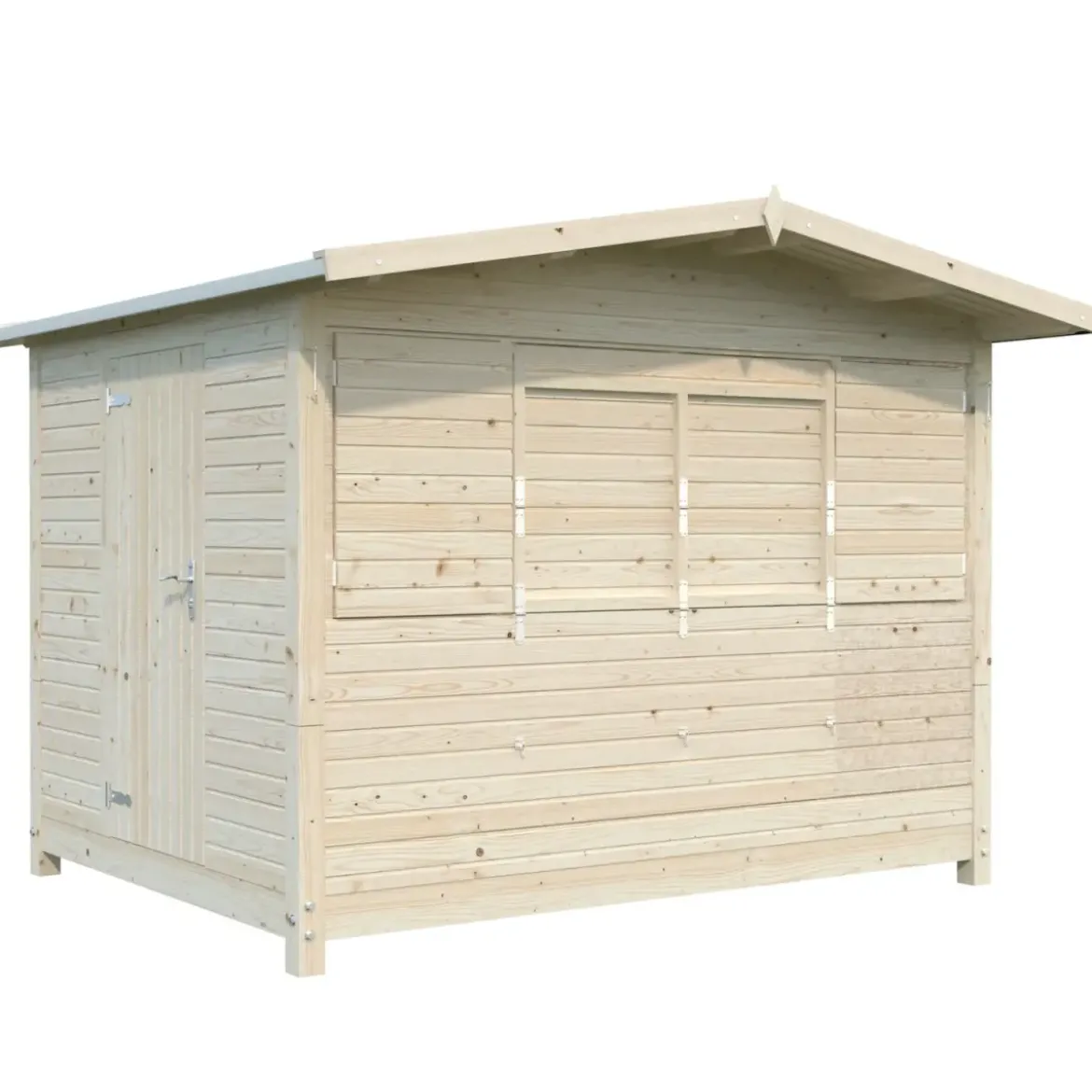 Chiosco Pieghevole in Legno 298x228x245 cm con Pavimento per Eventi