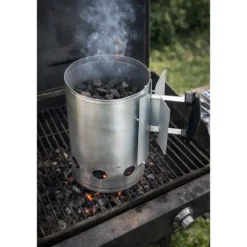Ciminiera Barbecue Starter BBQ Accendi Fuoco Carbone Carbonella Brace Camino