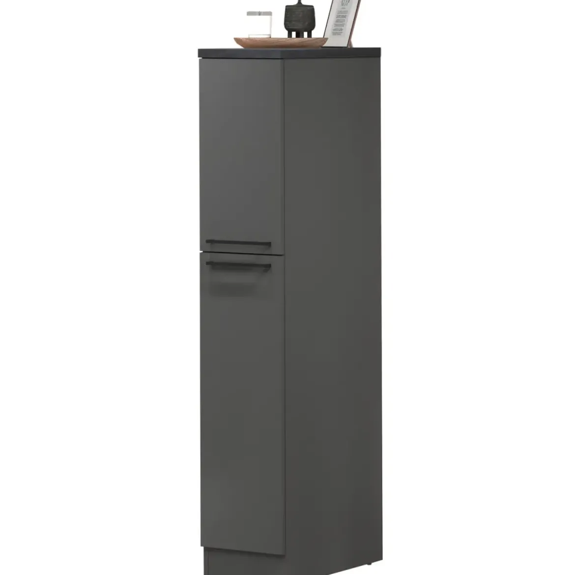 Colonna Portaspezie Antracite 2 Cassetti Soft Close Legno Nobilitato