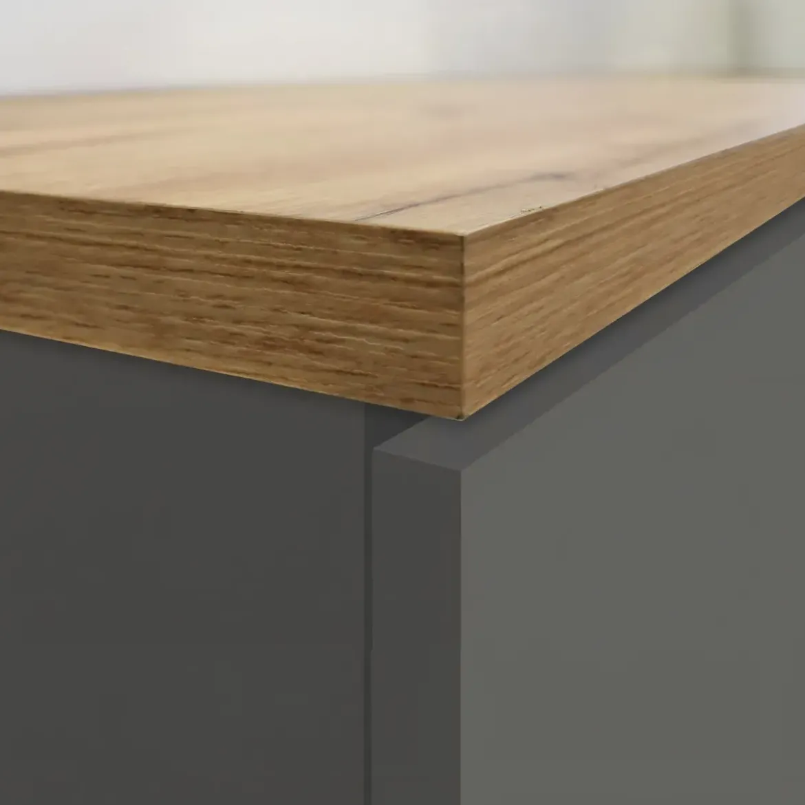 Colonna Portaspezie Antracite Rovere 2 Cassetti Soft Close in Legno