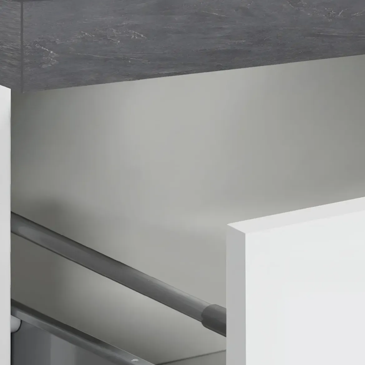Colonna Portaspezie Bianco Lucido Report 2 Cassetti Soft Close Legno