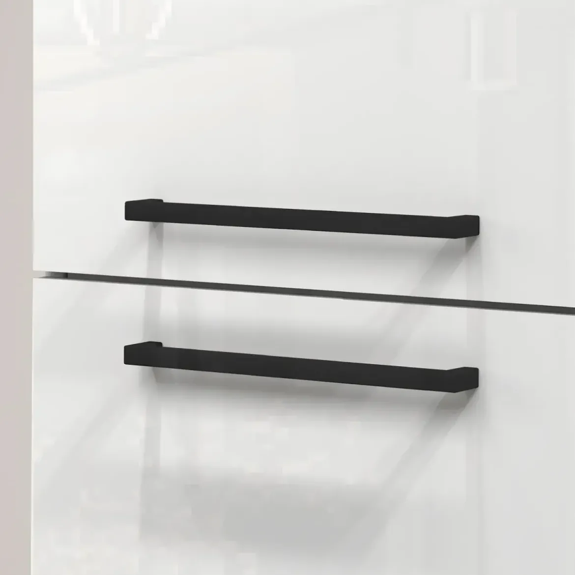 Colonna Portaspezie Bianco Lucido Report 2 Cassetti Soft Close Legno