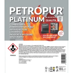 Combustibile Liquido Puro 18L 1 Tanica Riciclabile per Stufe Portatili