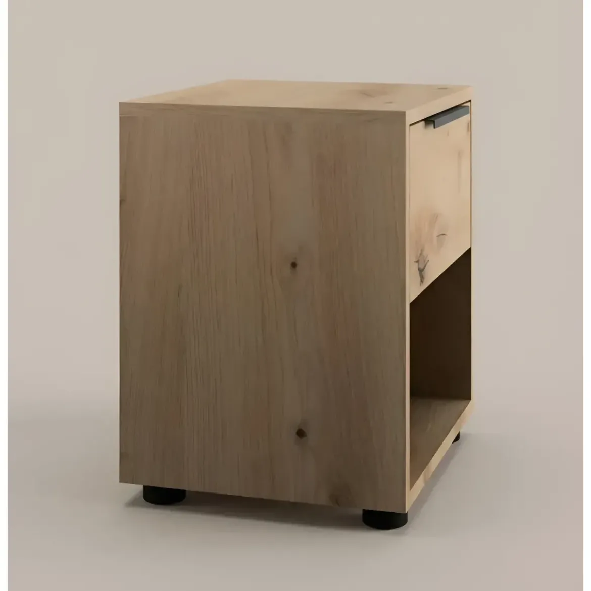 Comodino 1 Cassetto Rovere Artisan per Camera da Letto con Vano
