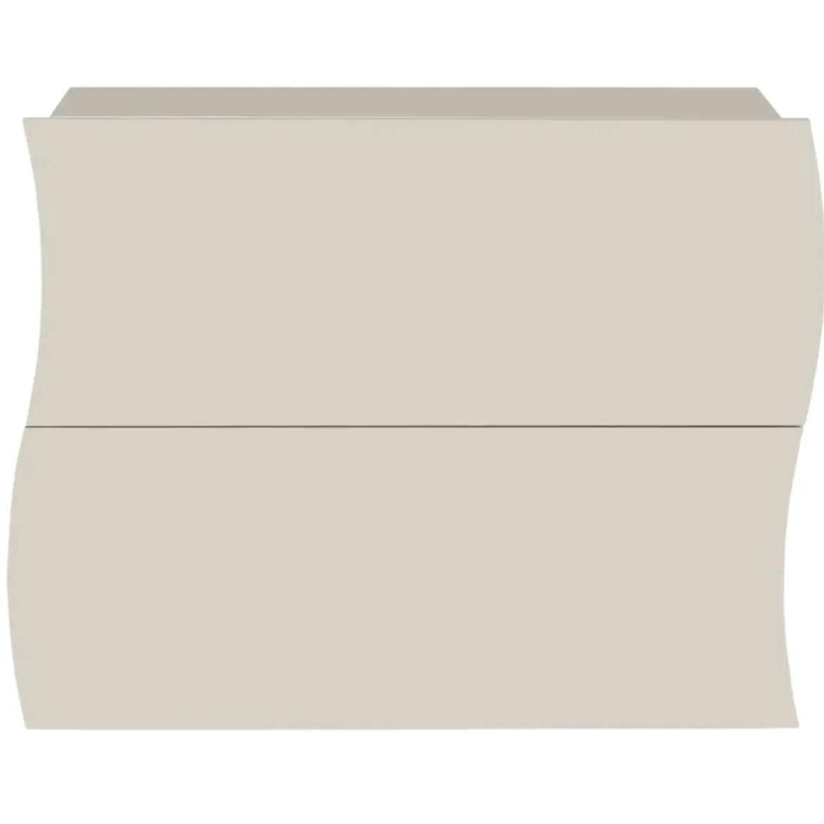 Comodino con 2 Cassetti Beige Cachemire in Legno Camera da Letto