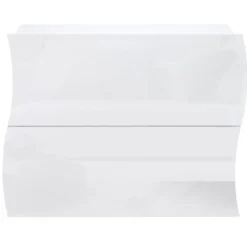 Comodino con 2 Cassetti Onda in Legno Bianco Lucido Camera da Letto