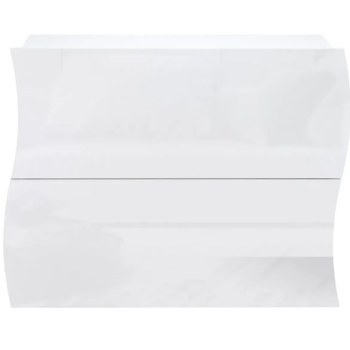 Comodino con 2 Cassetti Onda in Legno Bianco Lucido Camera da Letto