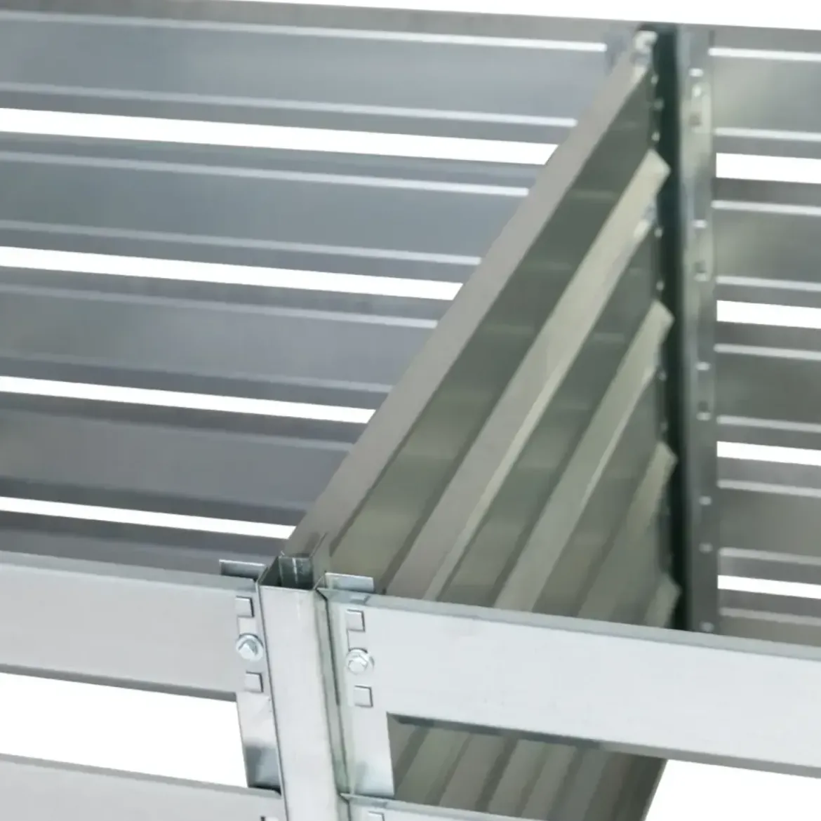 Compostiera Doppia da Giardino 1408L in Acciaio Zincato 182x91x85cm