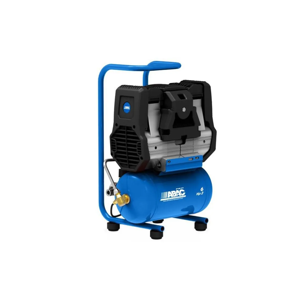 Compressore Aria Silenziato da 6 Litri Portatile Elettrico Auto Con Manometro