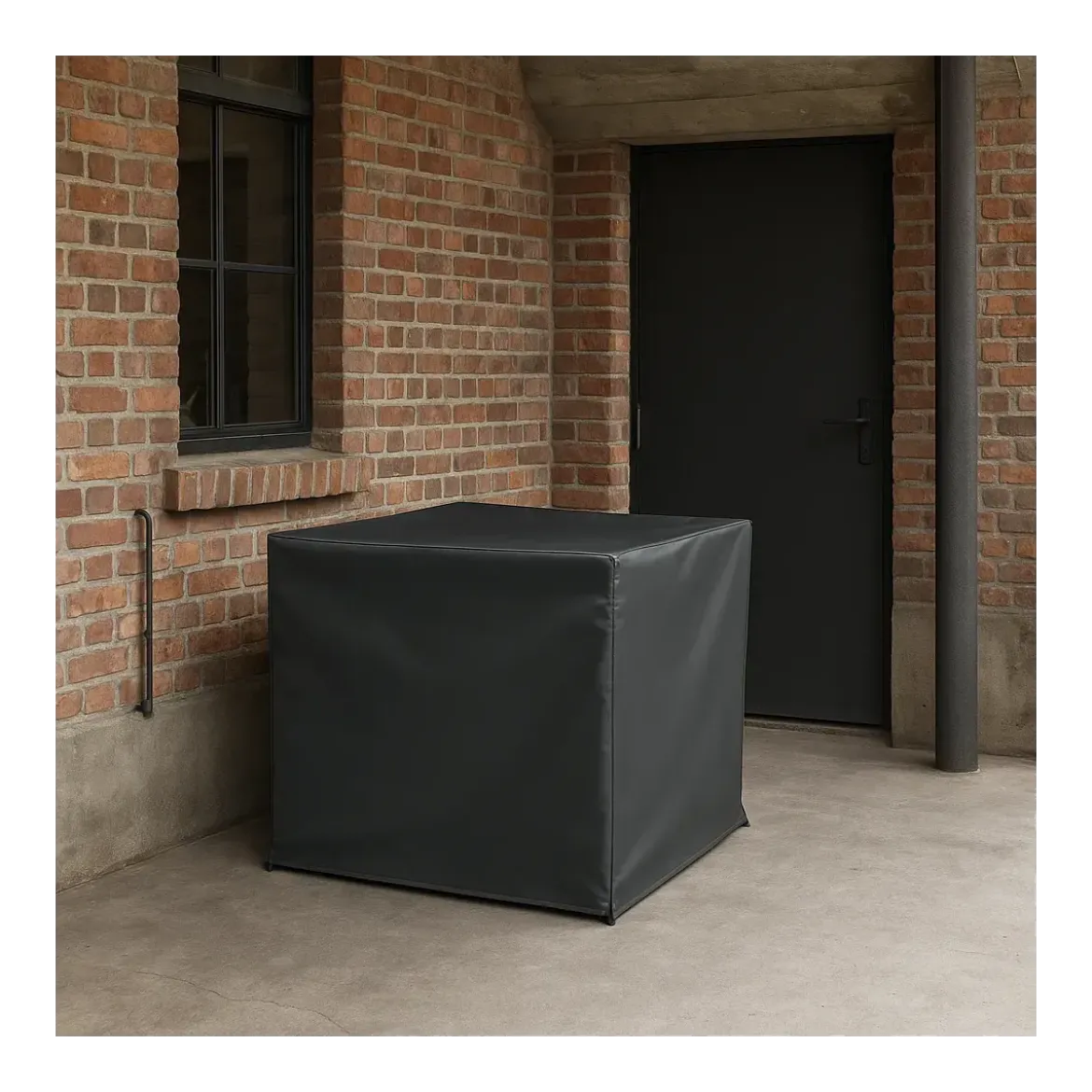 Copertura Condizionatore 95x46x89 cm Poliestere Nero Impermeabile