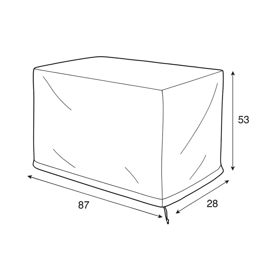 Copertura Impermeabile per Condizionatore 87x28x53 cm Poliestere Nero