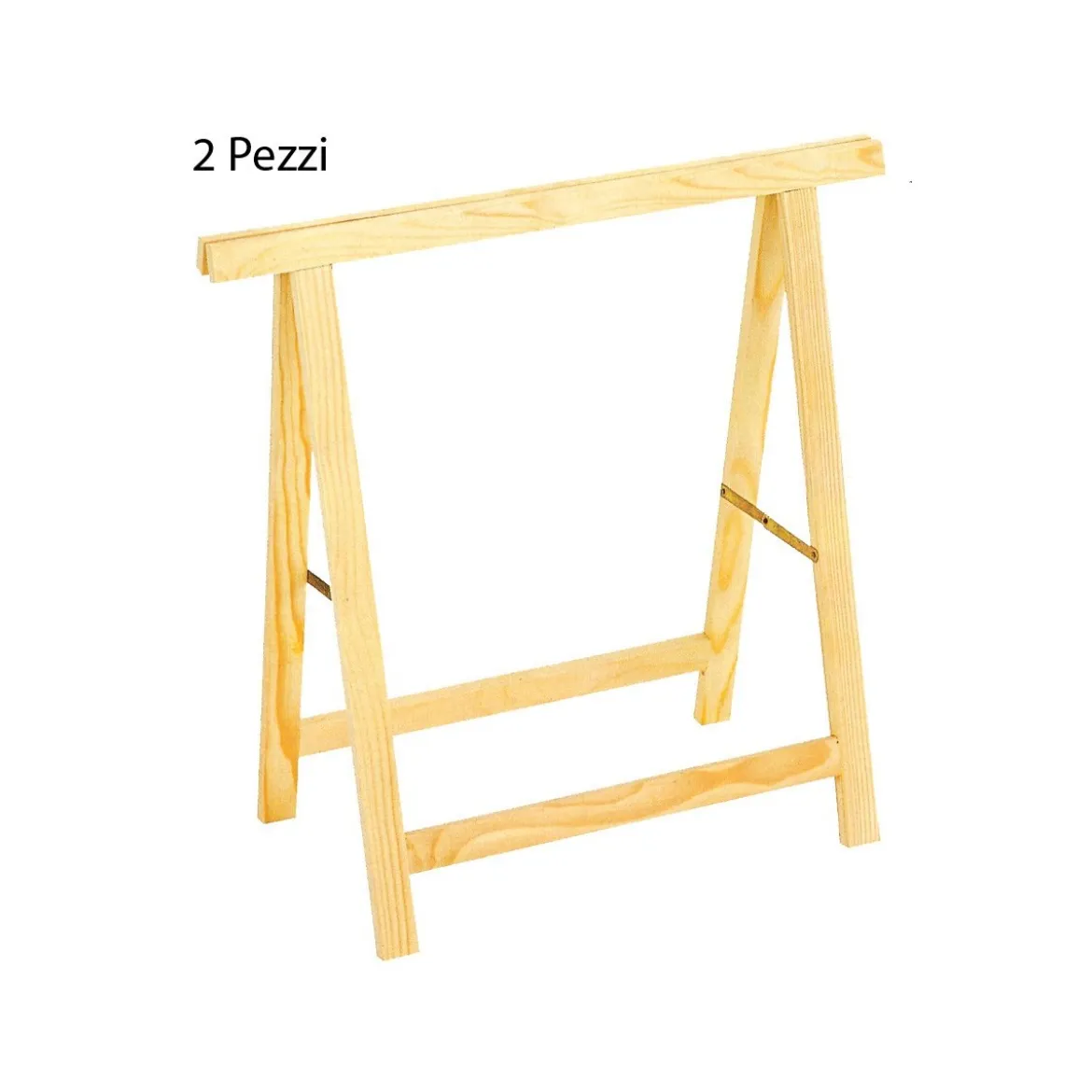 Coppia cavalletti in Legno 2 Pezzi lavoro Pittore Scrivania Officina Pieghevoli