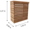 Copri Climatizzatore Esterno XL Legno Termotrattato con Lamelle Fisse