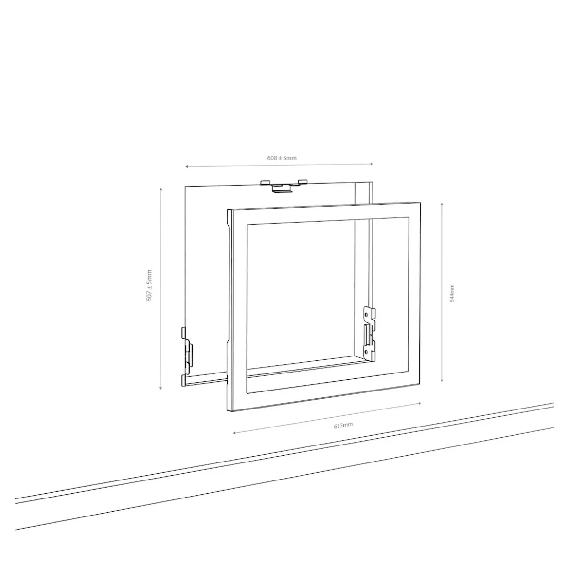 Cornice da Incasso a Parete per Inserto Elettrico Camino Tagu