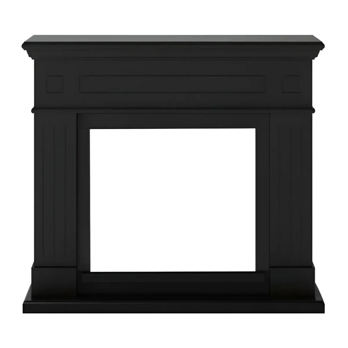 Cornice Finto Camino Nero da Arredamento in Legno MDF Tagu Larsen