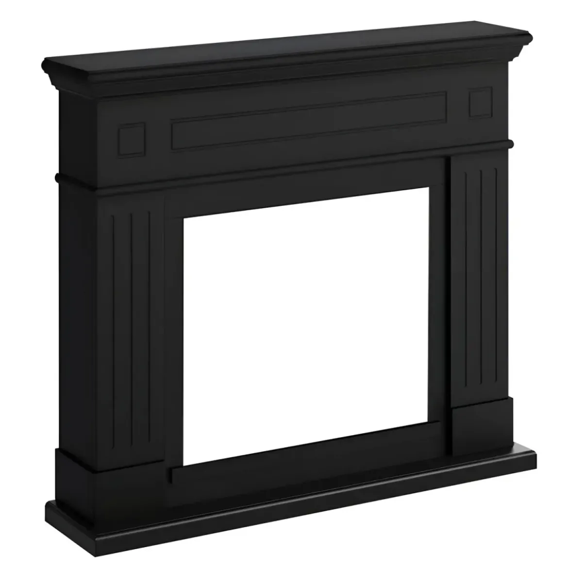 Cornice Finto Camino Nero da Arredamento in Legno MDF Tagu Larsen