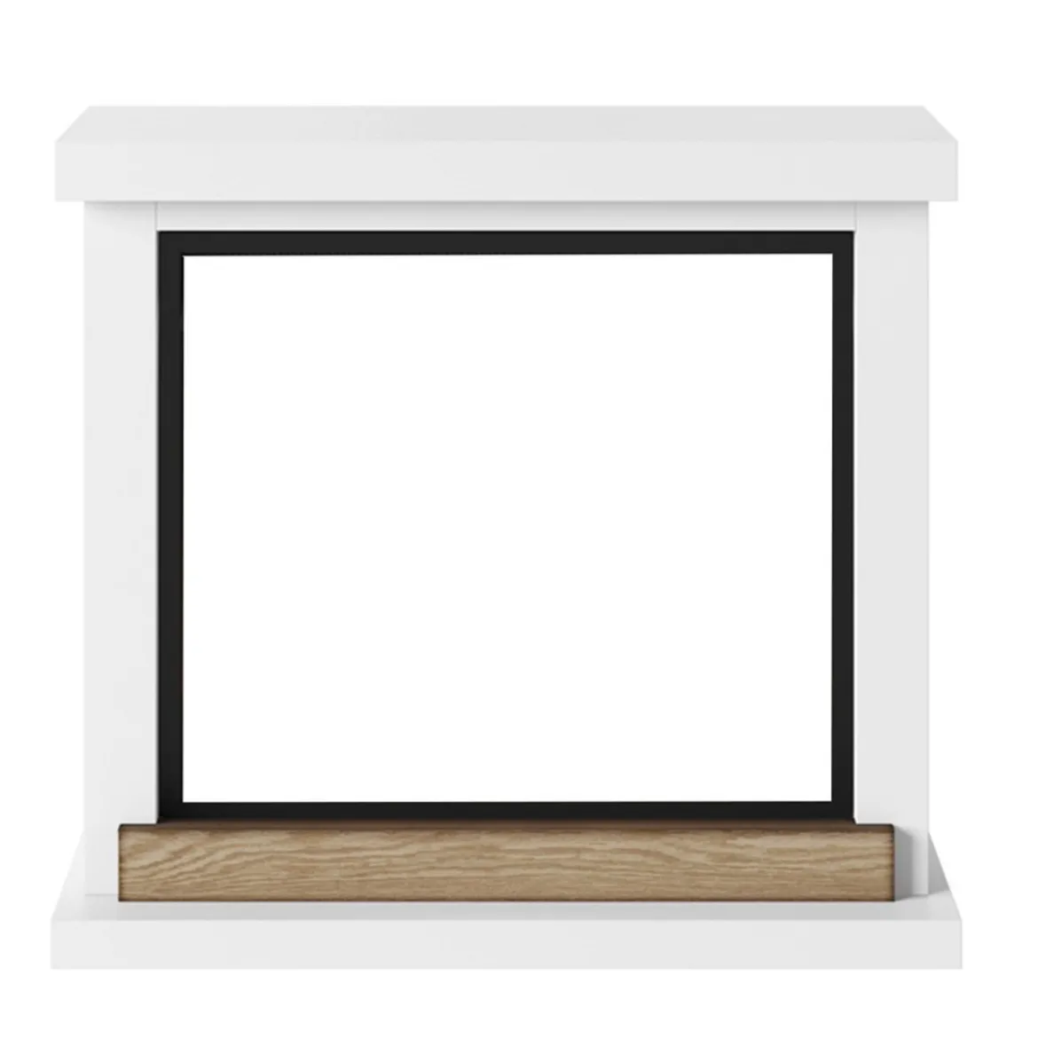 Cornice per Caminetto Elettrico Bianco Tagu Hagen Camino in Legno MDF
