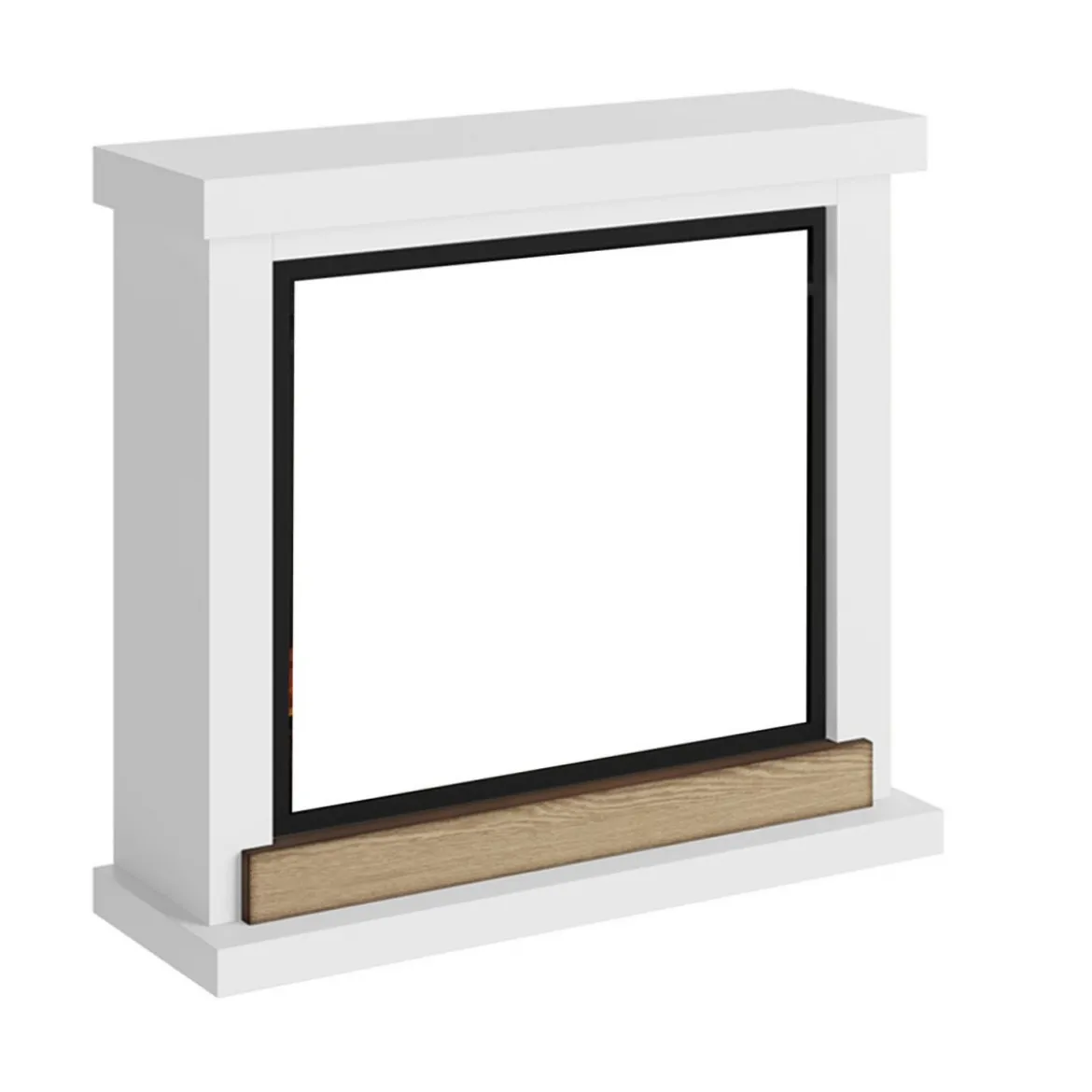 Cornice per Caminetto Elettrico Bianco Tagu Hagen Camino in Legno MDF