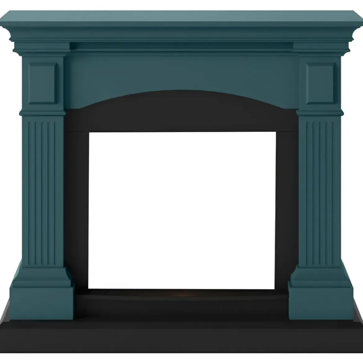Cornice per Camino Decorativa Tagu Magna in Legno MDF Turchese