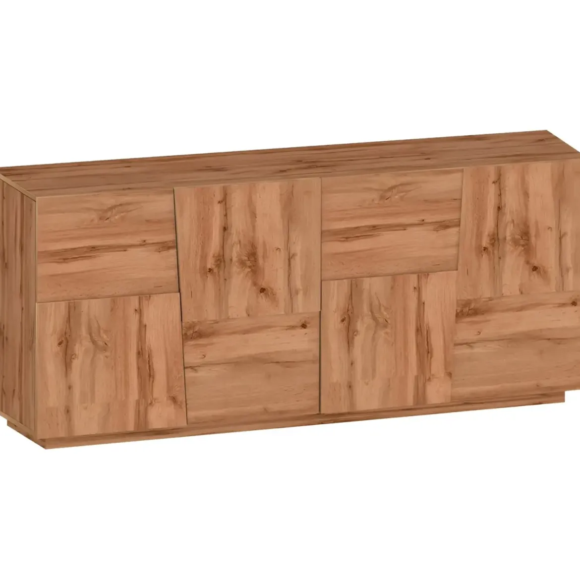 Credenza 4 Ante Rovere Wotan Madia 2 Ripiani Soggiorno Moderno