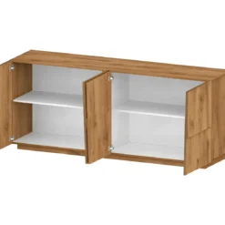Credenza 4 Ante Rovere Wotan Madia 2 Ripiani Soggiorno Moderno