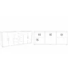 Credenza Bianco Nero Armadio 200 cm 4 Ante 4 Cassetti Basso in Legno Tv