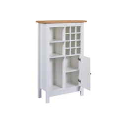 Credenza Cantina Porta Vino Bianco Rovere 76,8 x 33 x 124,4 cm