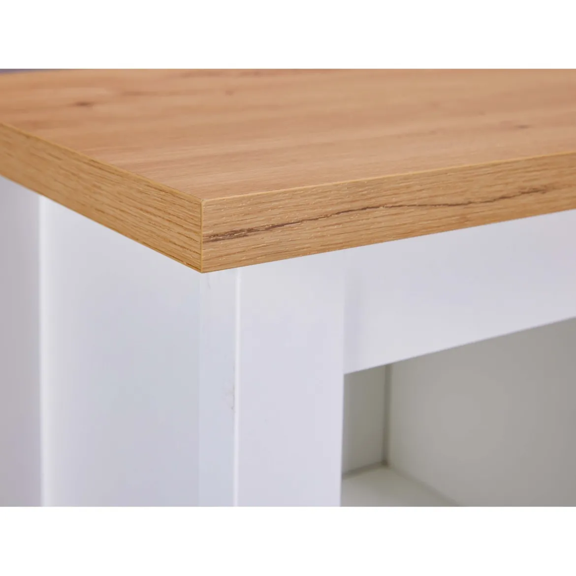 Credenza Cantina Porta Vino Bianco Rovere 76,8 x 33 x 124,4 cm